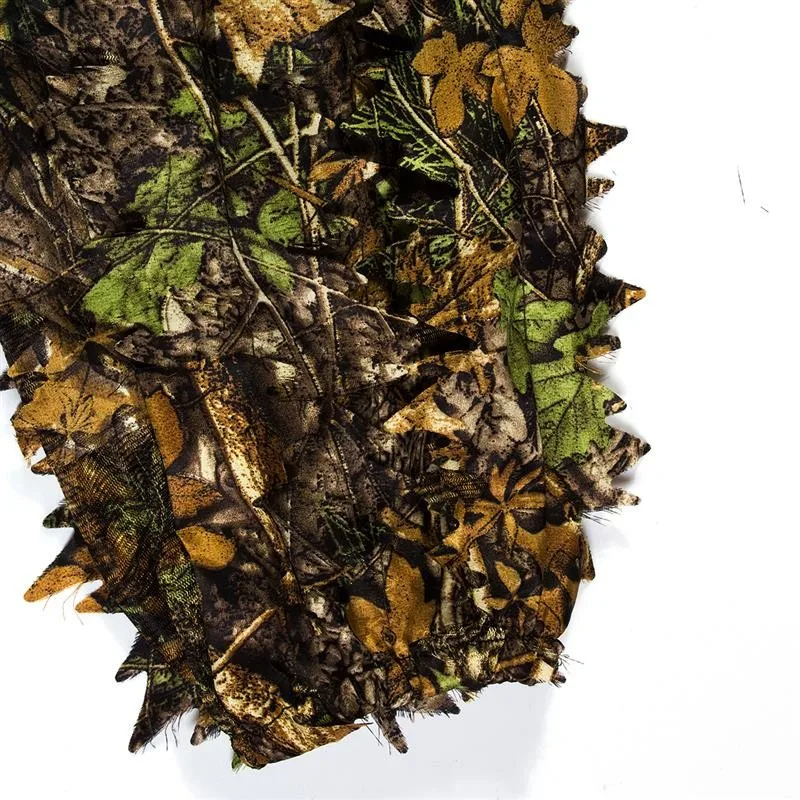 3D листья камуфляж охота Ghillie костюм Взрослый износостойкий стрельба Костюм дышащий тактический военный снайперский комплект одежды