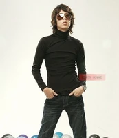 male autumn and winter slim basic shirt turtleneck long sleeve thermal underwear long johns solid color turtleneck sweater