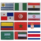 3d-нашивки с вышивкой, вышивка с флагом Коста-Рики, Колумбия, Уругвай, Тунис, Нигерия, Египет, Саудовская Аравия, ОАЭ