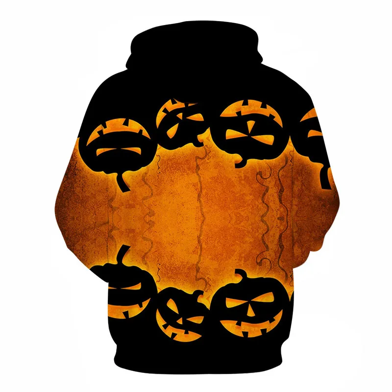 Худи мужское с 3D принтом в виде тыквы свитшот капюшоном стиле Харадзюку уличная