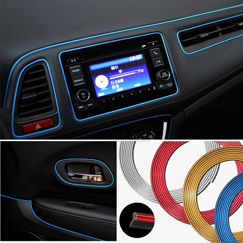 Автомобильный Стайлинг интерьера молдинги DIY чехол для украшения Ford Focus 2 3 fiesta mondeo ecosport kuga HYUNDAI ix35 Opel Astra