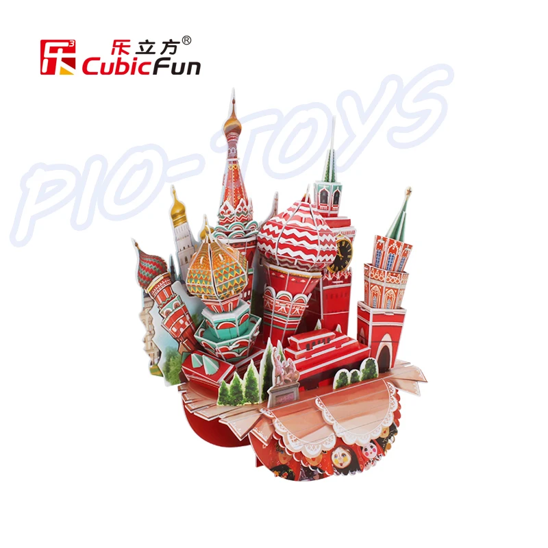 Новая идея подарок городской пейзаж в Москве 3D пазл модель сделай сам
