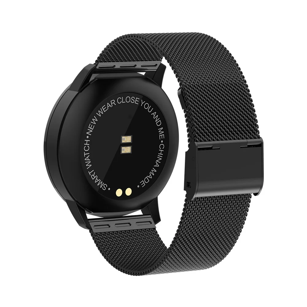 VESTMADRA Q8 OLED Цвет Экран Смарт-часы Мода Электронные Для мужчин Для женщин Водонепроницаемый монитор сердечного ритма Фитнес трекер Smartwatch - Цвет: black steel