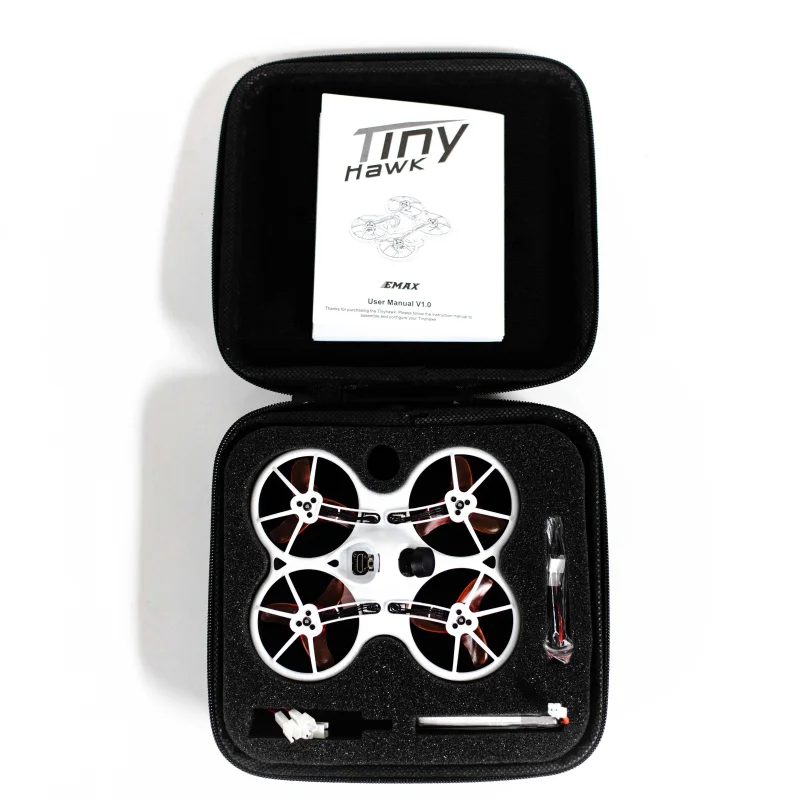 

EMAX Tinyhawk Brushless Mini FPV Racing Drone BNF 37CH 20mW VTX 600TVL 4in1 ESC 15000KV 8025 brushless motor with carrying case
