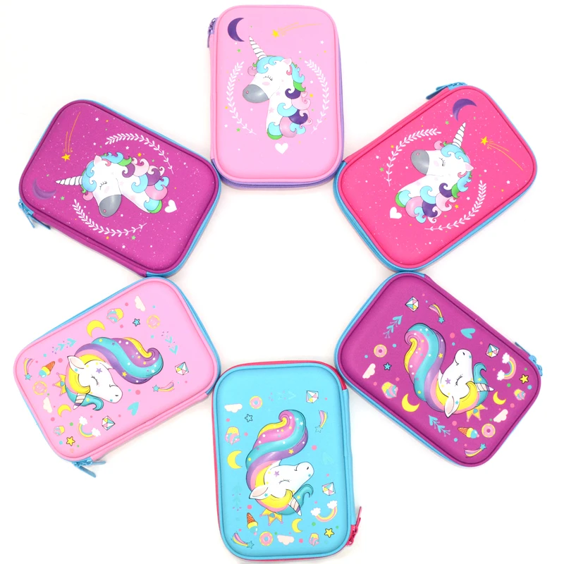 Pencil Case School EVA Trousse Scolaire Stylo Box Cute Unicorn Kawaii Astucci Estuches Lapices Etui Pennen Girls Stationery