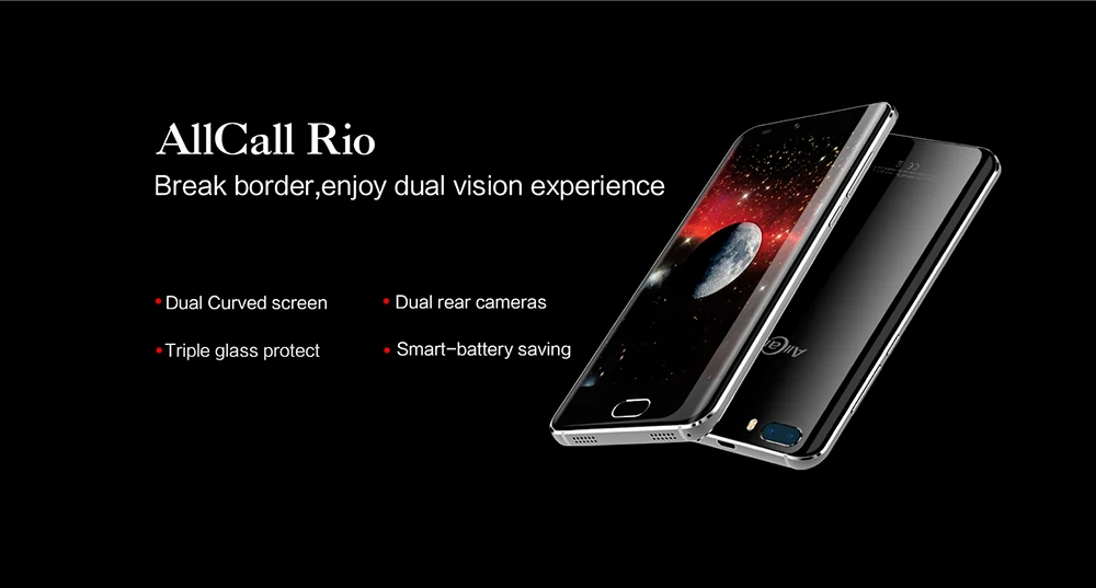 Allcall Rio 5,0 ''3g Смартфон Android 7,0 1GB+ 16GB MTK6580A четырехъядерный 1. 3g Гц gps 3D изогнутое стекло экран Двойная камера мобильные телефоны