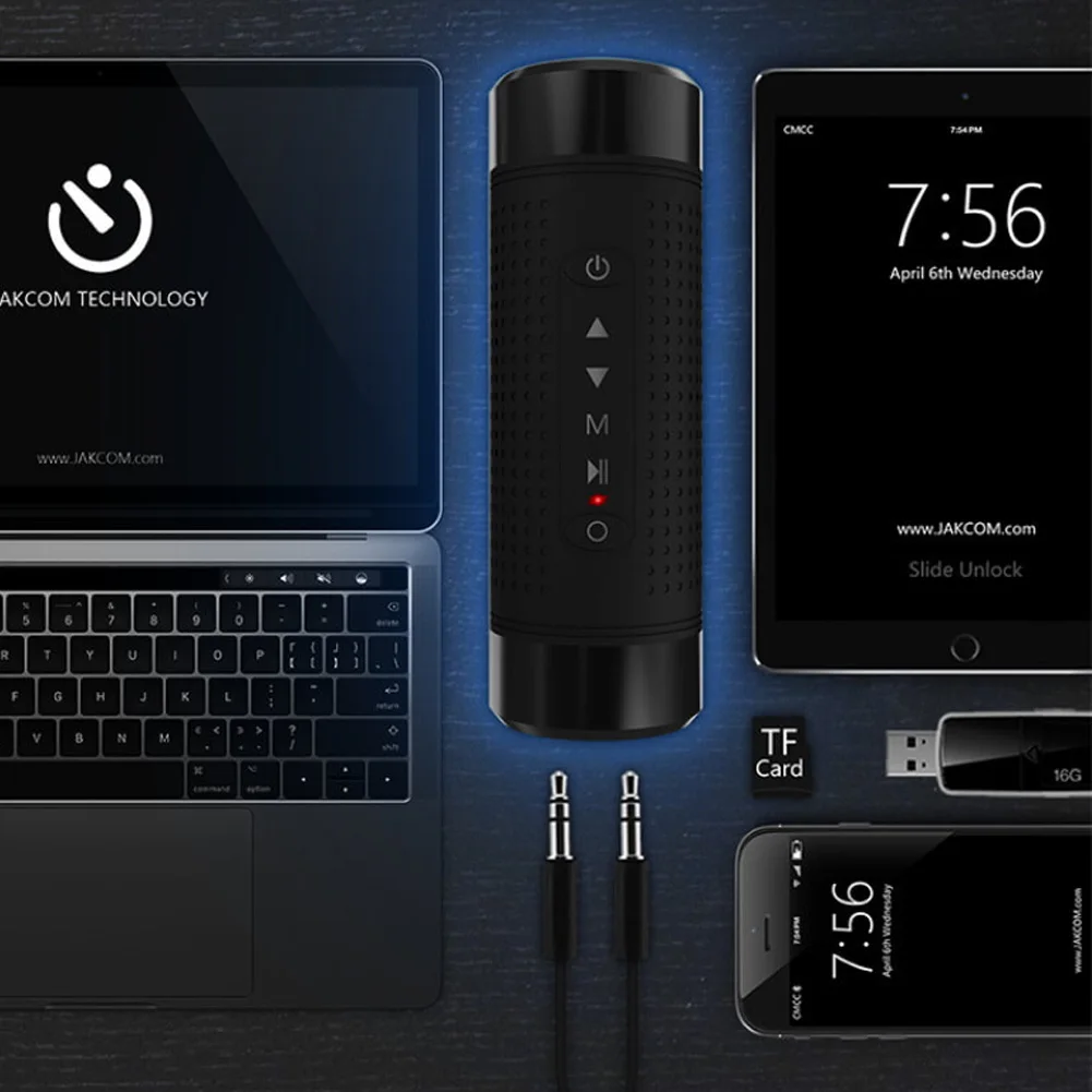 Outdoor Bluetooth Speaker Wireless Bicycle 5200mAh Power Bank Super Bass Loudspeaker Music Player LED Flashlight Bike | Электроника