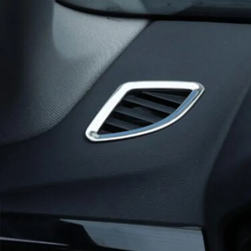 

Color My Life Car Chrome Front Air Vent Cover Trim Air Conditioning Sticker for BMW X1 F48 2016 2017 2018 Stickers Accessories