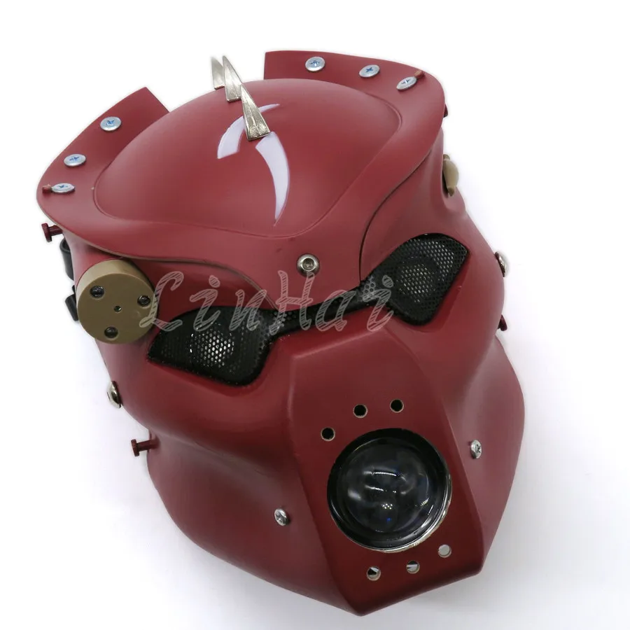 Мотоциклетные красные светодиодные фары с черепом и кронштейном для Harley Honda Yamaha