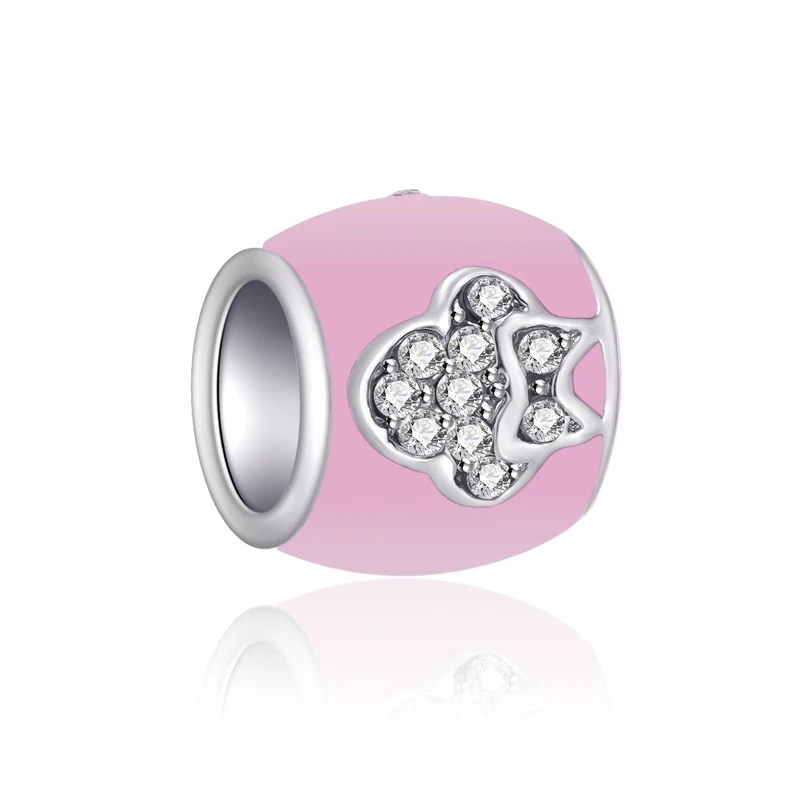 New Fashion Big Crystal Robot Wing Crown Hearts DIY Beads Fit Pandora Charms Bracelets for Women Valentine's Day Jewelry Bijoux |