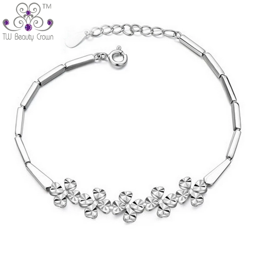 Женская цепочка из серебра 925 пробы с цветком | Украшения и аксессуары