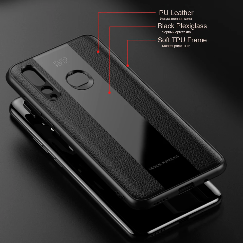 Супер черная крышка из оргстекла для Xiaomi Redmi Note 7 5 6 Pro кожаный мягкий силиконовый