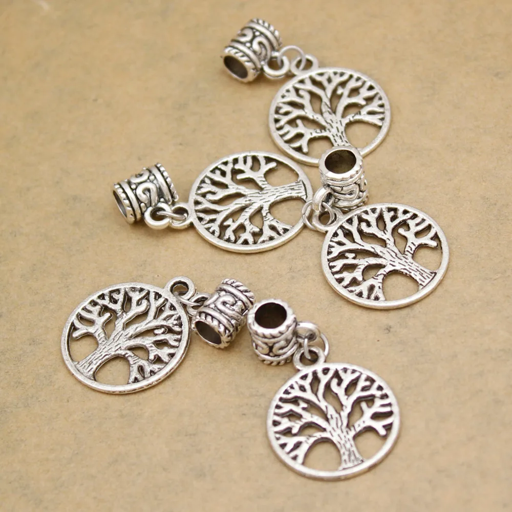 5x Viking Tree of Life Yggdrasil дредлок из бисера тесьма аксессуары для волос Зажимы одежды