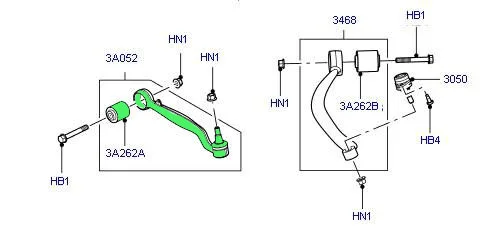 Передняя подвеска RBJ500920 нижний рычаг управления для Range Rover 2002 2009/2010 2012 запасные