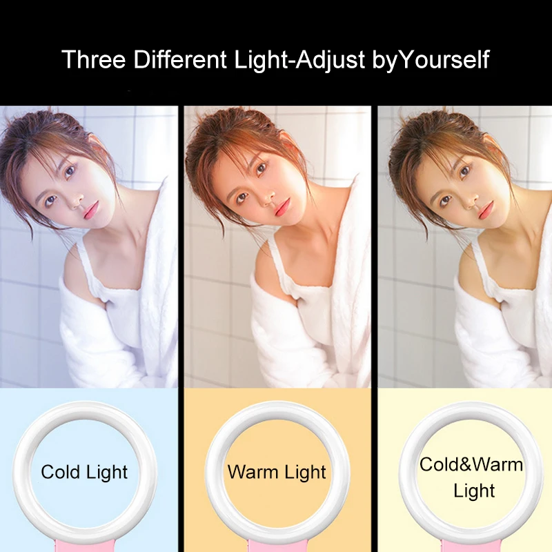 USB зарядка LED Selfie кольцо свет для iPhone X 8 7 Xs телефон дополнительное освещение