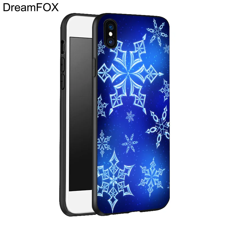 DREAMFOX K202 Snow Flake Black Soft TPU Silicone Case Cover For Apple iPhone 11 Pro XR XS Max X 8 7 6 6S Plus 5 5S 5G SE |
