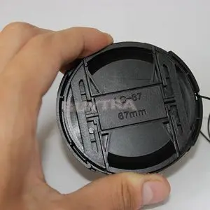 Черная крышка объектива 67 мм Центральная защелкивающаяся передняя Holer для Canon Nikon