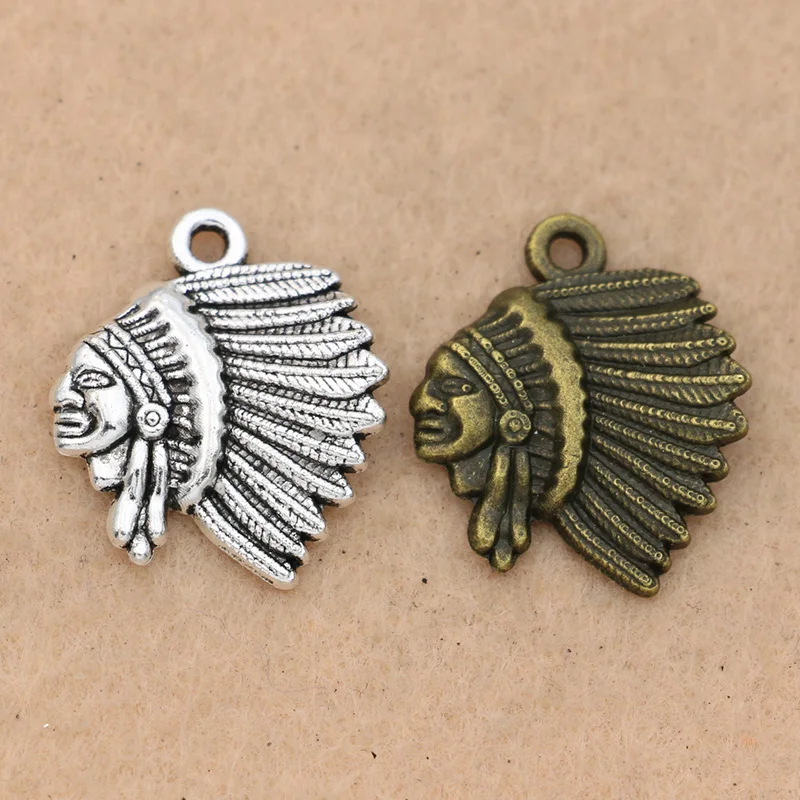 

10 шт. античные серебряные/Бронзовые индийские Подвески для изготовления ювелирных изделий Аксессуары для браслетов Diy фурнитура 22x19мм