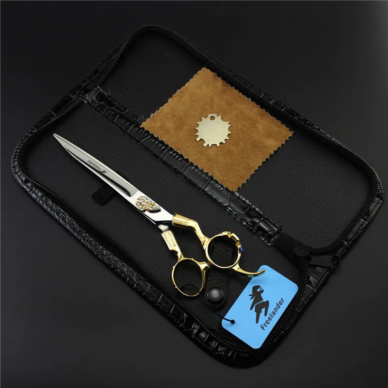 Профессиональные ножницы для груминга домашних питомцев 7 дюймов золотистого