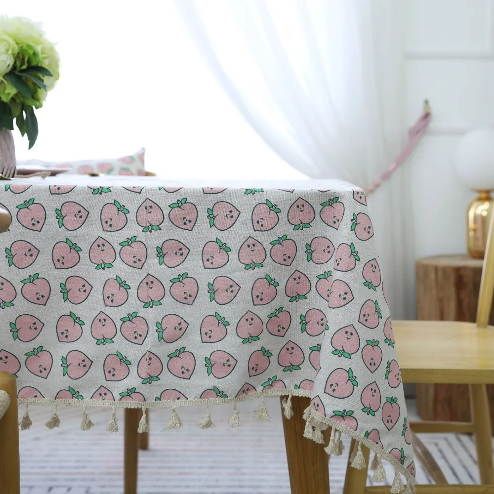 Скатерть для стола с белым кружевом 100% лен хлопок|Скатерти| |