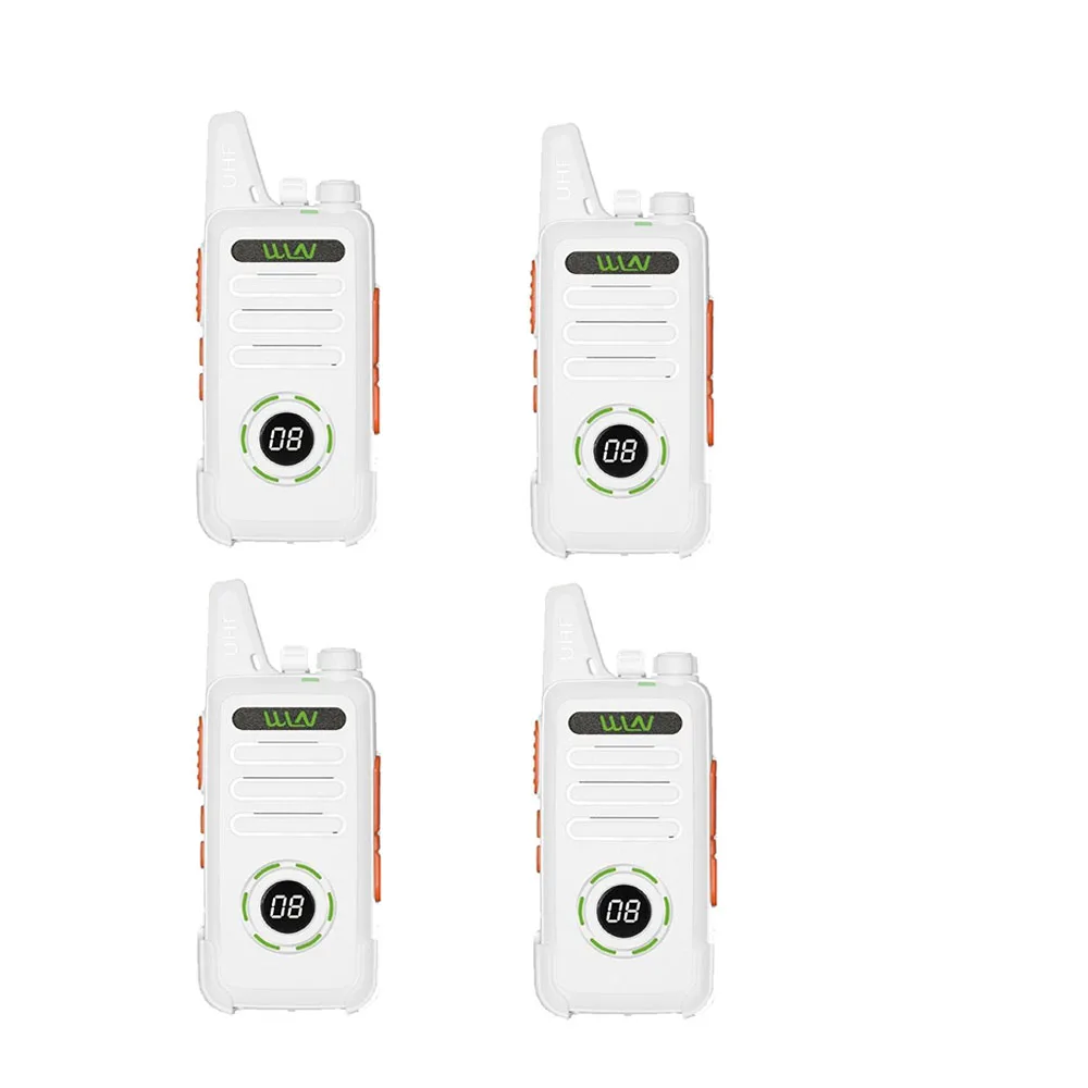 4PCS-KD-C1plus-White 4 шт. Мини Портативная рация UHF 5 Вт Любительское радио KD-C1 plus RT22 Plus Портативная радиостанция Conmunicator трансивер радиоприемник - Цвет: 4PCS-KD-C1plus-White
