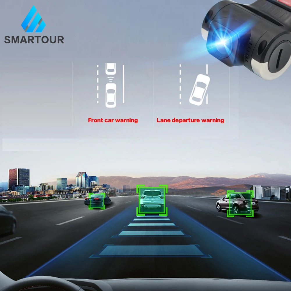 Smartour Автомобильный видеорегистратор с usb-разъемом для автомобиля 1280*720 P видеорегистраторы для Android OS система мини-видеорегистратор для вождения автомобиля камера с ADAS