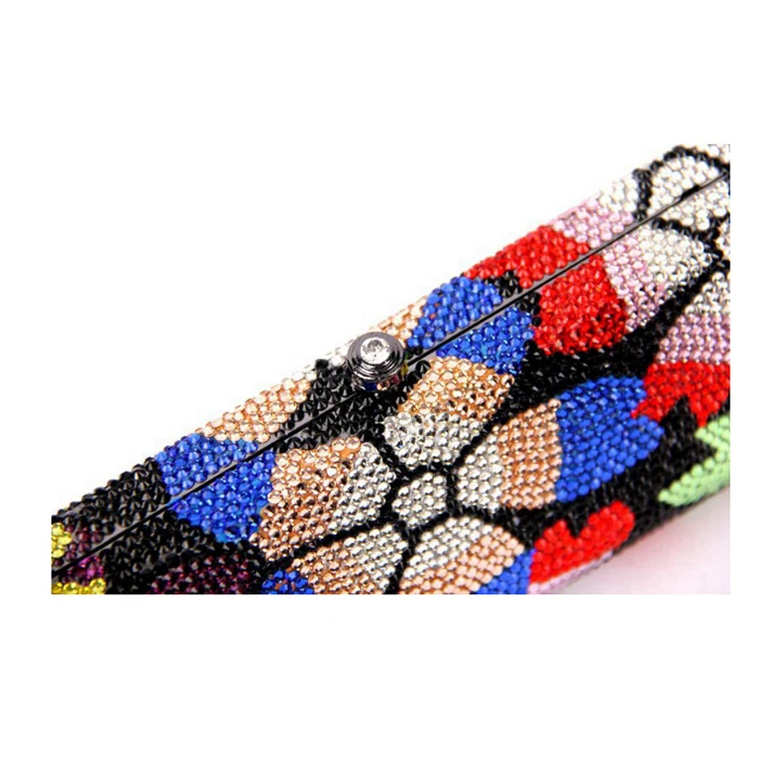 

Women Evening Bags Luxury Crystal Clutch Female floral day Clutches Wedding Bag Ladies Party Purse With Long Chain shoulder bags