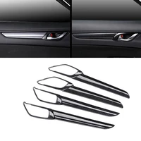 4x carbon fiber style car inner door side handle bowl cover trim fit for mazda cx 5 2017 2018 car interior accessories styling
