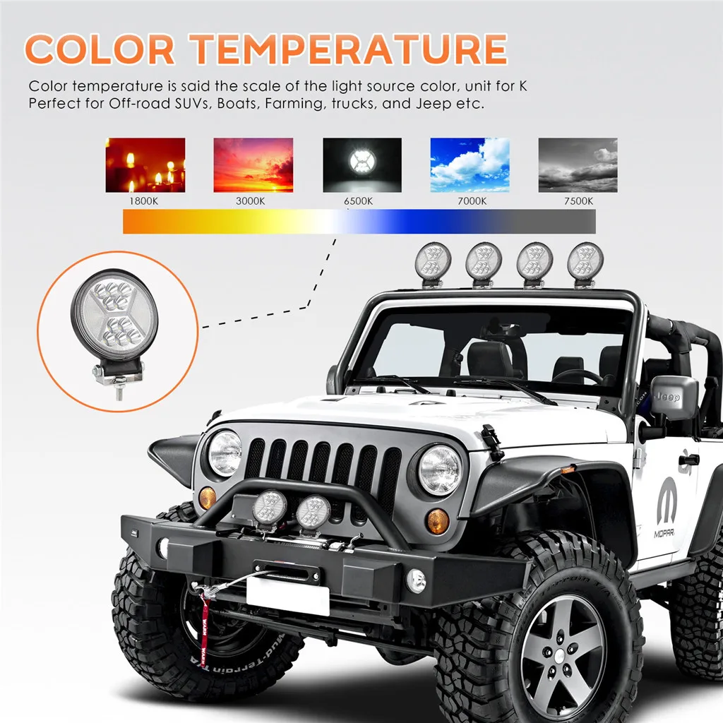 CARPRIE автомобильные лампы для фар (LED) горячая Распродажа круглые 4 дюйма 162 Вт