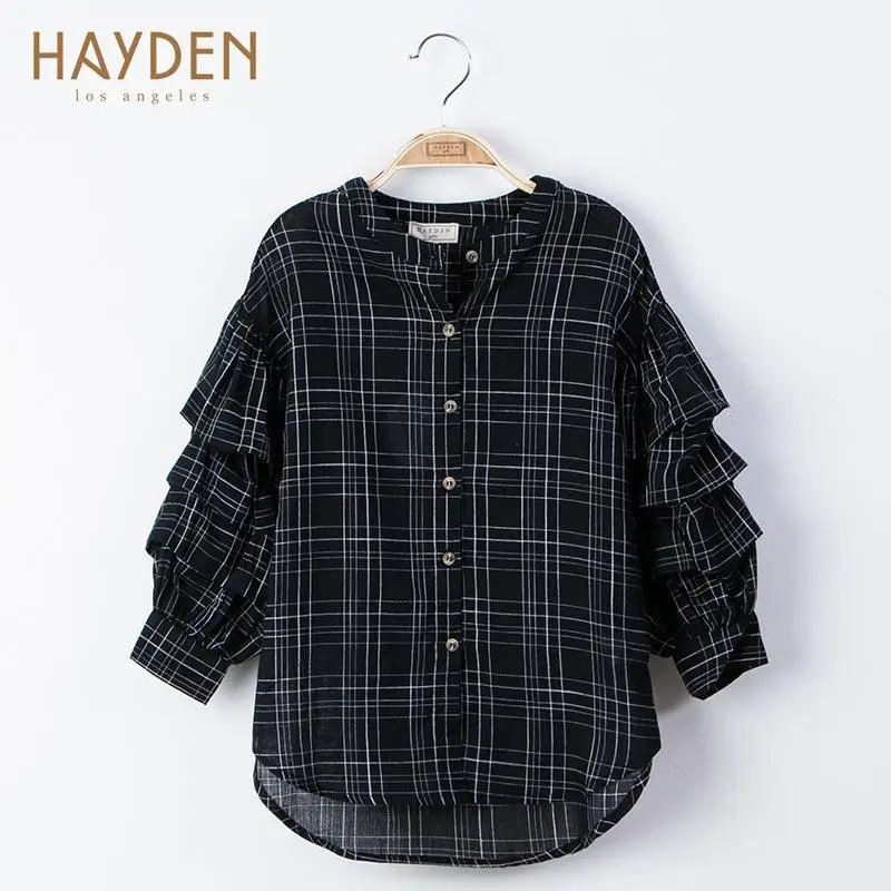 2018 Hayden Обувь для девочек Демисезонный клетчатая футболка подростков детская