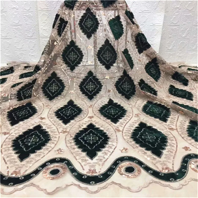 African Lace Fabric 2019 Embroidered Nigerian Velvet High Quality French Tulle For Women dress | Дом и сад