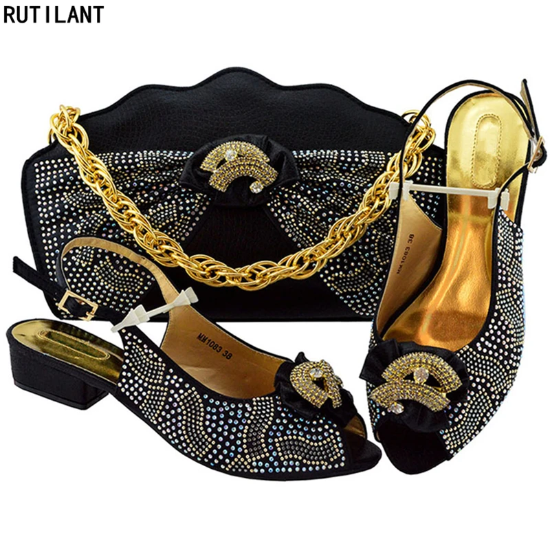 Комплект из обуви и сумки в итальянском стиле Женский Свадебный комплект туфель