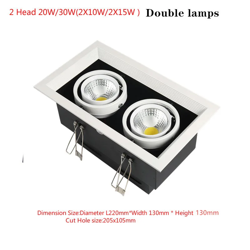 10 Вт 15 20 30 45 LED COB точечный светодиодный светильник с регулируемой яркостью AC85 265V