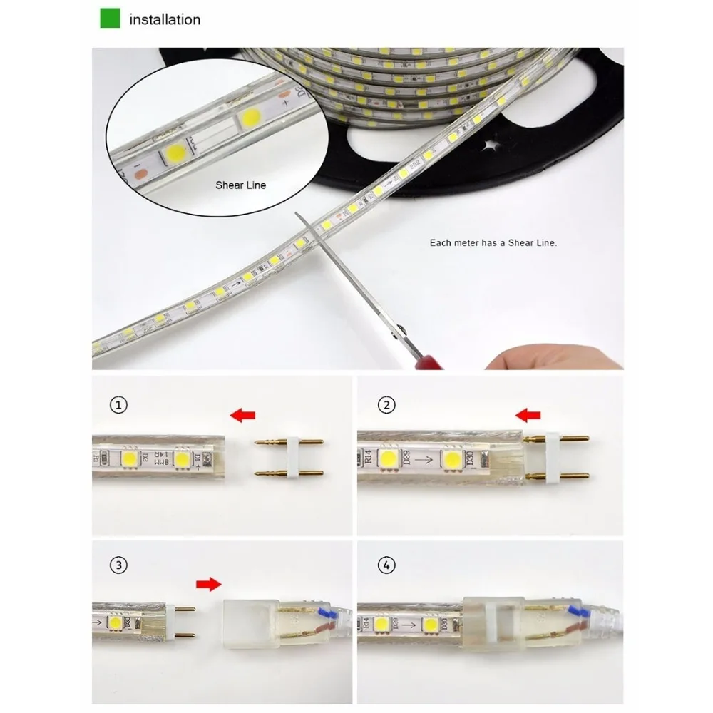 Корпус Водонепроницаемый IP65 SMD 5730 Светодиодные полосы с Мощность 120 LED/м Длина: 2 м