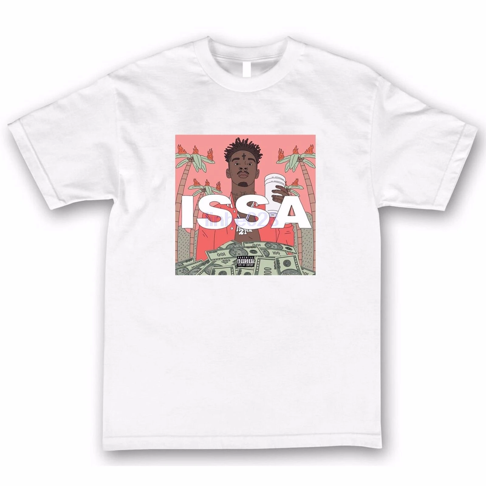 21 Savage Issa Альбом Футболка принт футболка Harajuku короткий рукав мужской топ мужская с