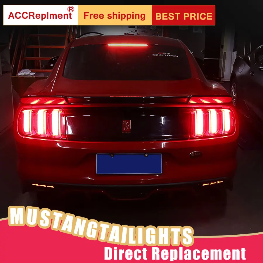 Светодиодный фонарь светильник s в сборе для Ford Mustang- светодиодный задний фонарь стоп-сигнал заднего хода светильник беспроводной сзади Резервное копирование лампа DRL для хвостовой части автомобиля светильник s