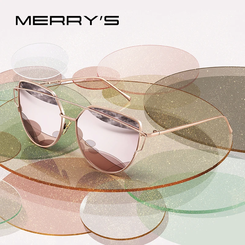 

MERRY'S Women Classic Twin-Beams Fashion Cat Eye Sunglasses UV400 Protection S7882N