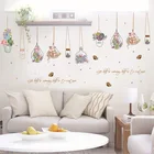 Ptted fower брюки Дрифт бутылка наклейки на стену домашний Декор Гостиная окно Мультяшные самолеты наклейки на стену diy плакат ПВХ роспись искусство