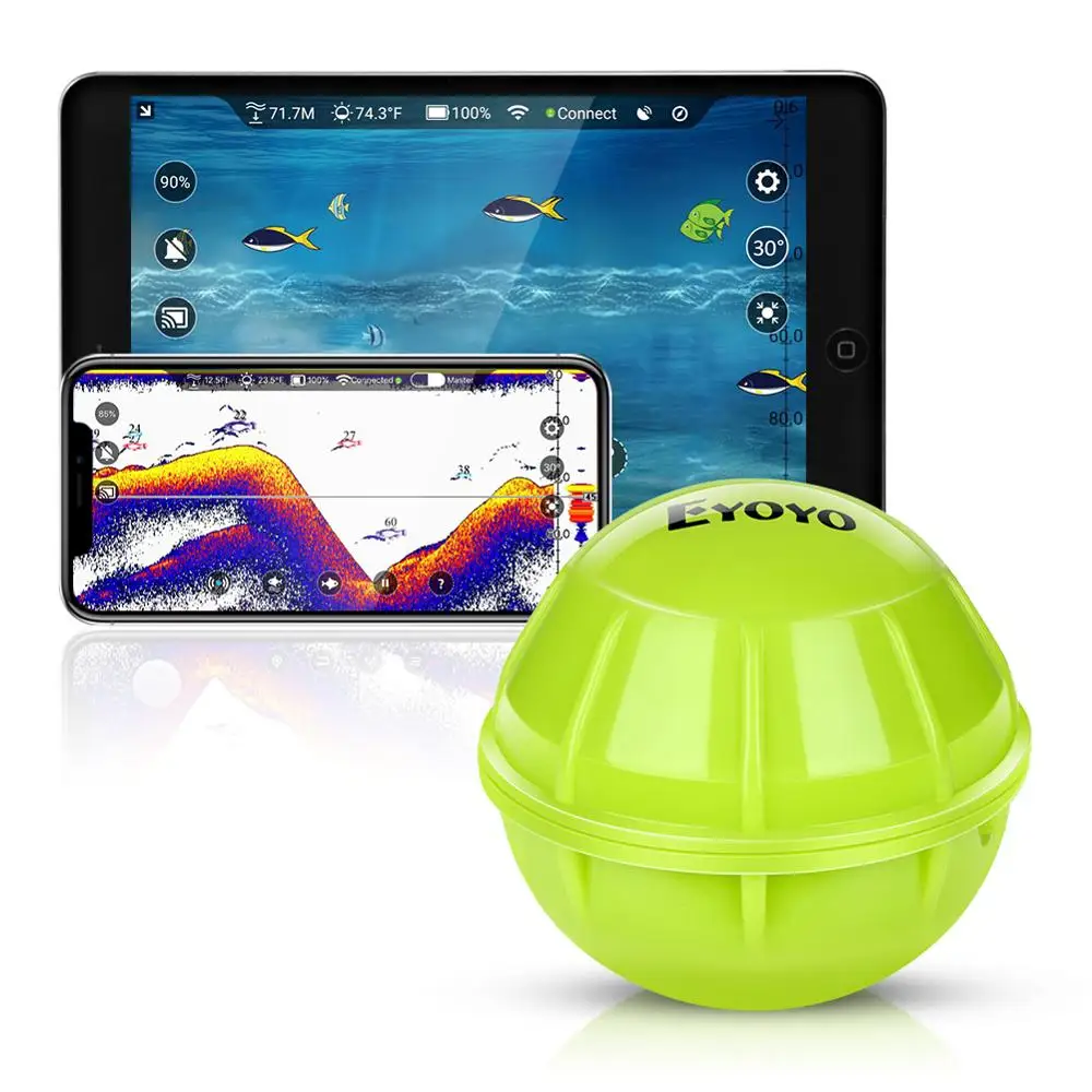 Эхолот рыболокатор Eyoyo E1 портативный беспроводной эхолот с Bluetooth датчик глубины