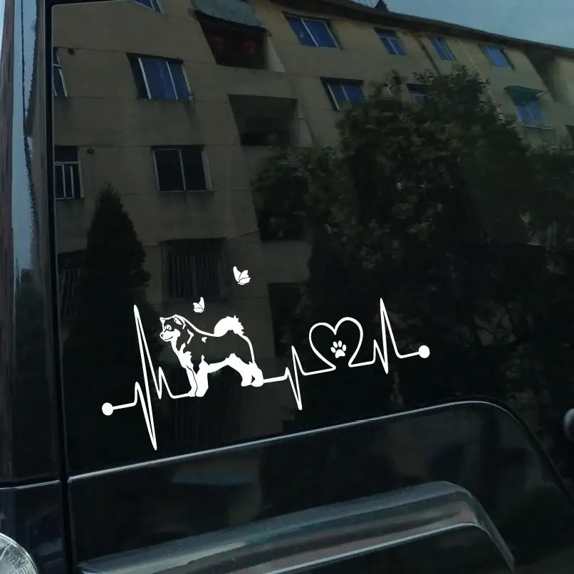 

Виниловая наклейка на автомобиль с изображением ляски, маламута