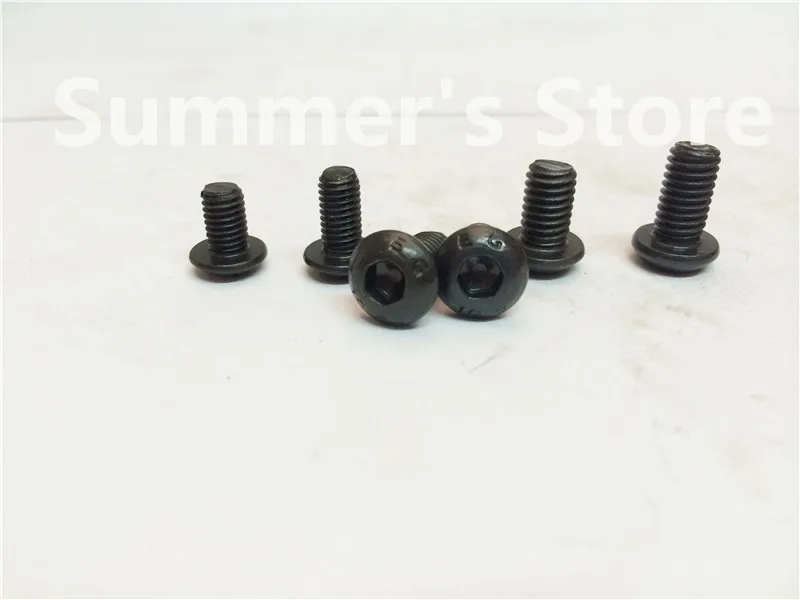 100 шт./лот болт с шестигранной головкой из легированной стали ISO7380 M6 8 мм черный