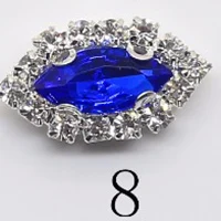 Продвижение 10 шт./компл. 12*24 мм овальной формы Flatback Стразы Свадебная пригласительная открытка для рукоделия может быть основой для образов в смешанном стиле - Цвет: 8