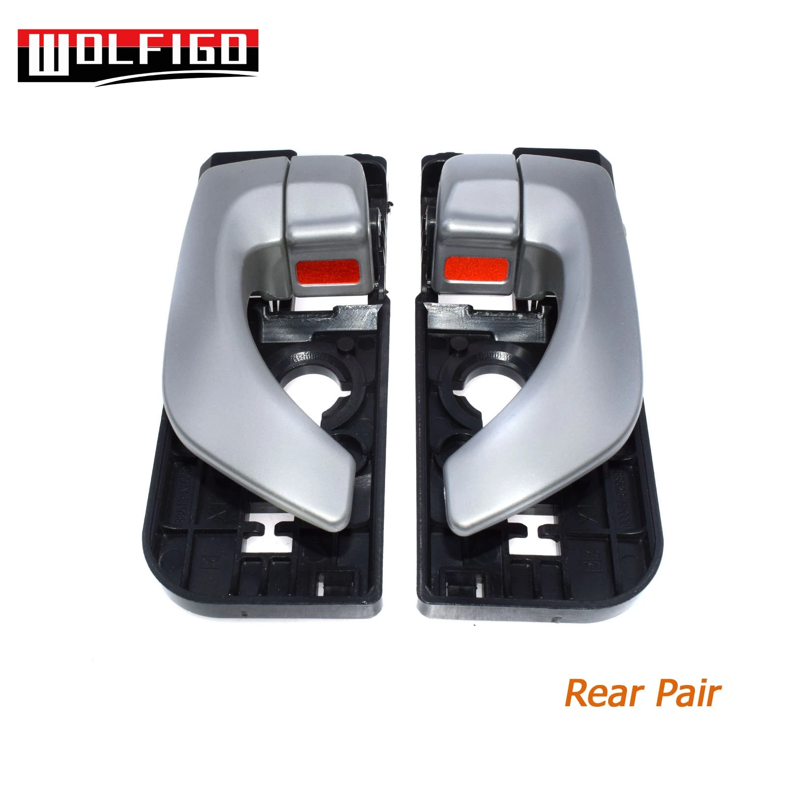 Rear Pair WOLFIGO серебряные внутренние дверные ручки передний задний левый правый для 2005 2006 2007 2008 hyundai Sonata 83620-3K020, 82610-3K020 Новинка - Цвет: Rear Pair