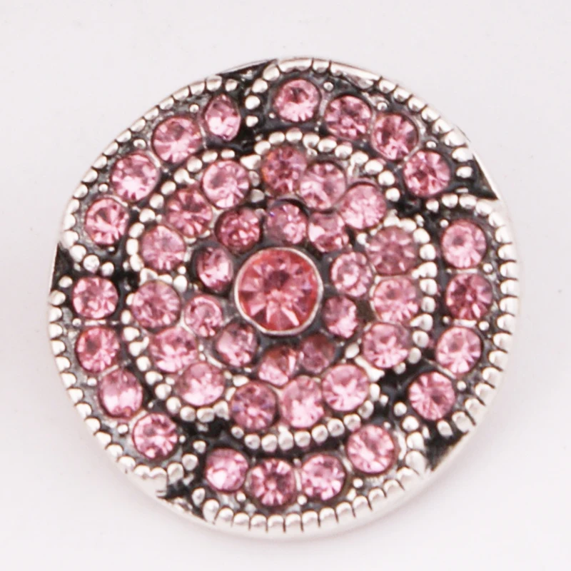 

XHB452 flower Rose 18mm Metal snap button DIY bracelet