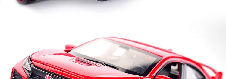 Литая под давлением модель автомобиля Honda Civic Тип R 1/32 металлический сплав моделирование откатные автомобили огни Игрушки транспортные средства для детей Подарки для детей