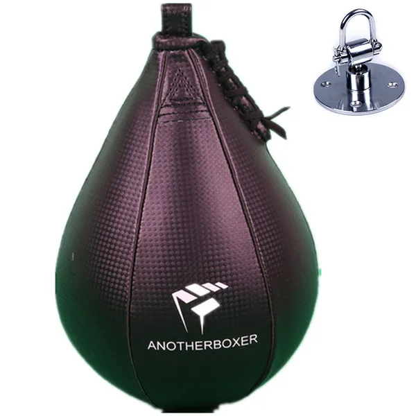 Black with Hanging Профессиональный фитнес-Бокс груша скоростной мяч поворотный боксерский мешок базовый аксессуар тренировочное боксерское оборудование - Цвет: Black with Hanging