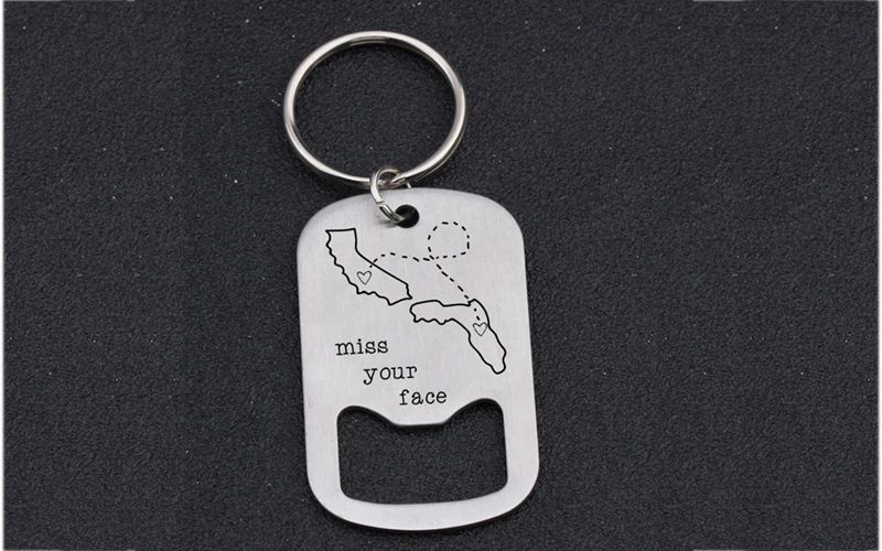Подвеска на сумку Miss Your Face Dog Tag Подарочная подвеска-брелок для мужчин и женщин, открывалка для бутылок, брелок для ключей, подарки для пар