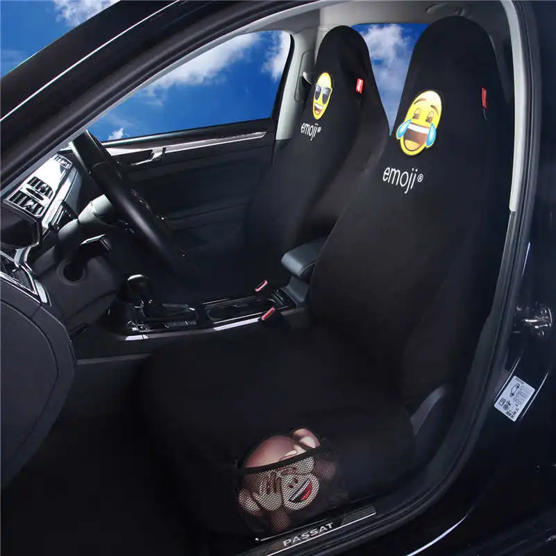 Высокое качество Улыбающееся/обезьяна/табурет Эмодзи Авто Чехлы 2 шт. Материал