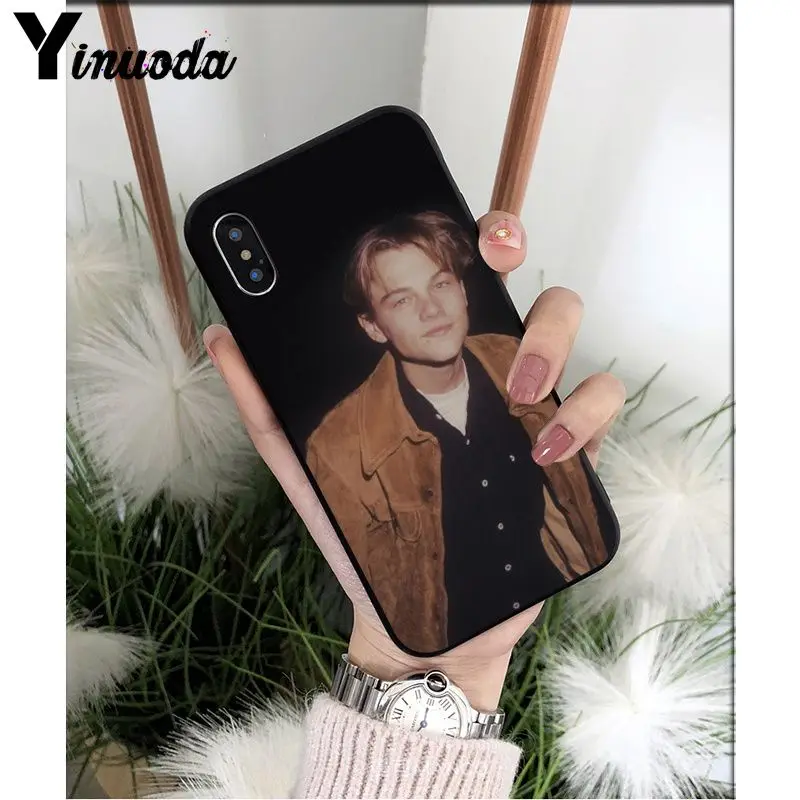Yinuoda Leonardo Dicaprio young мягкий силиконовый черный чехол для телефона для iPhone 5 5Sx 6 7 7plus 8 8Plus X XS MAX XR