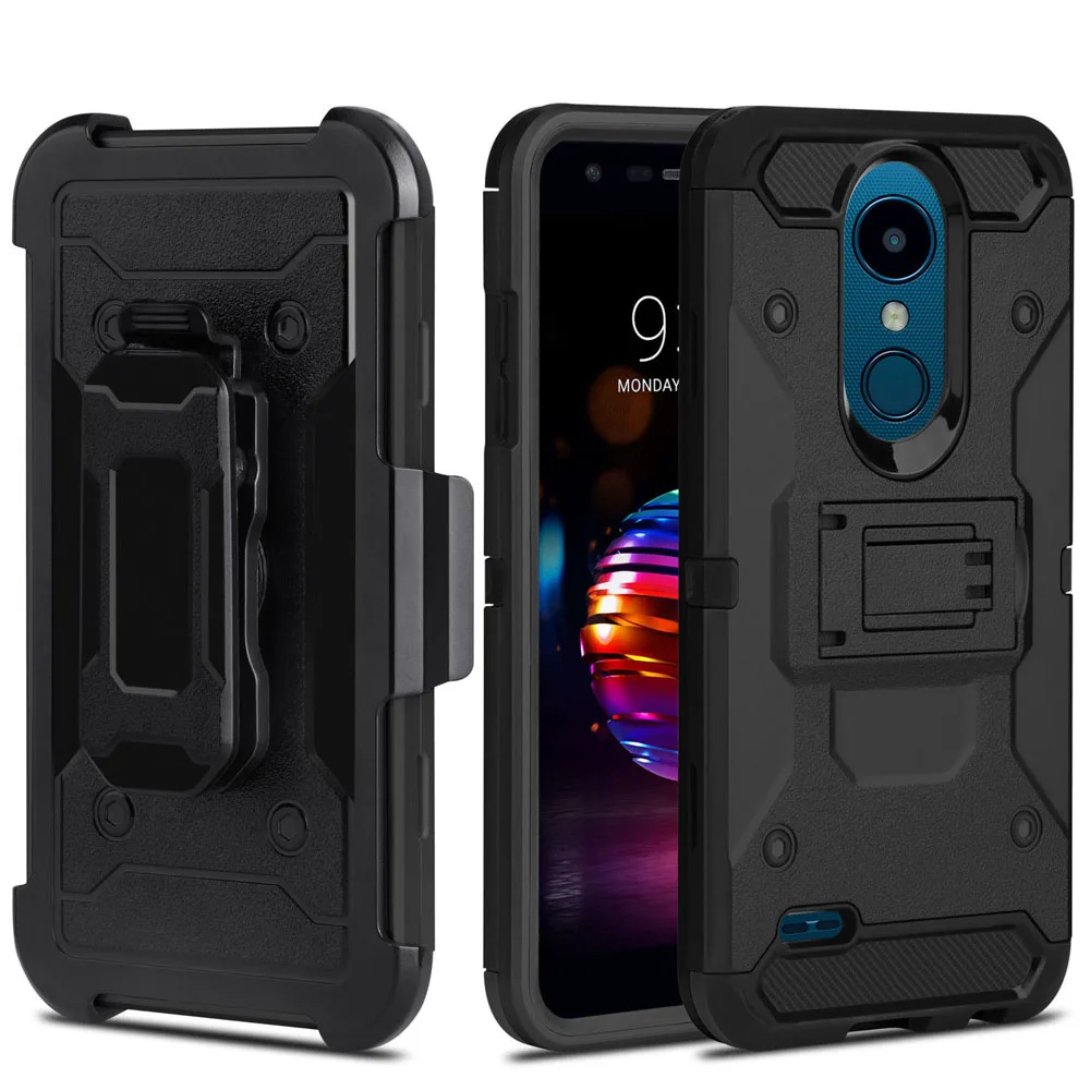 Чехол для LG K30/K10 2018/k10 Alpha/Premier Pro LTE/Phoenix Plus Heavy Duty Armor с зажимом ремня противоударный